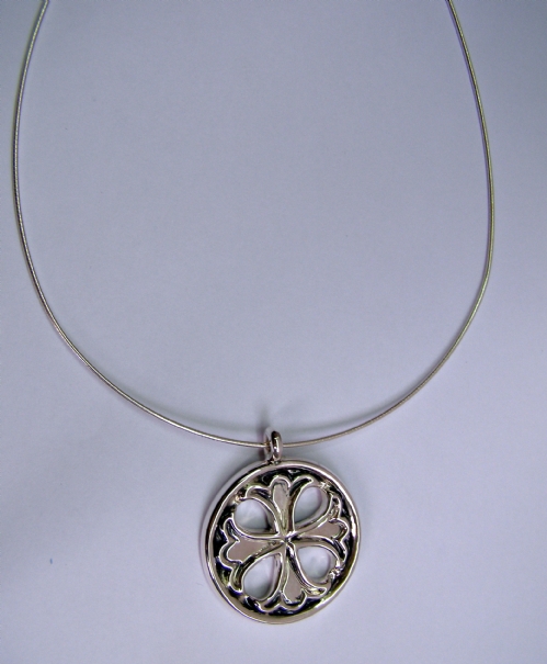 Silver Christian symbol necklace