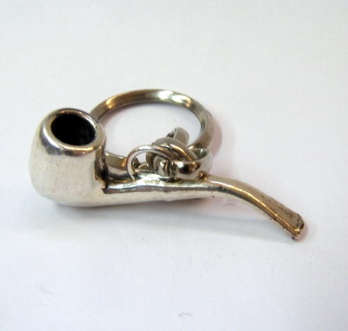 Silver Pipe Key Chain