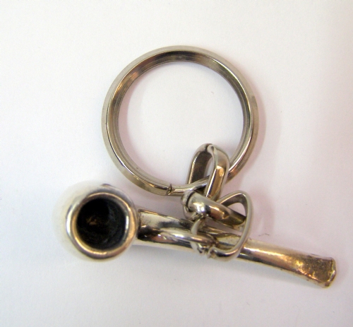Silver Pipe Key Chain