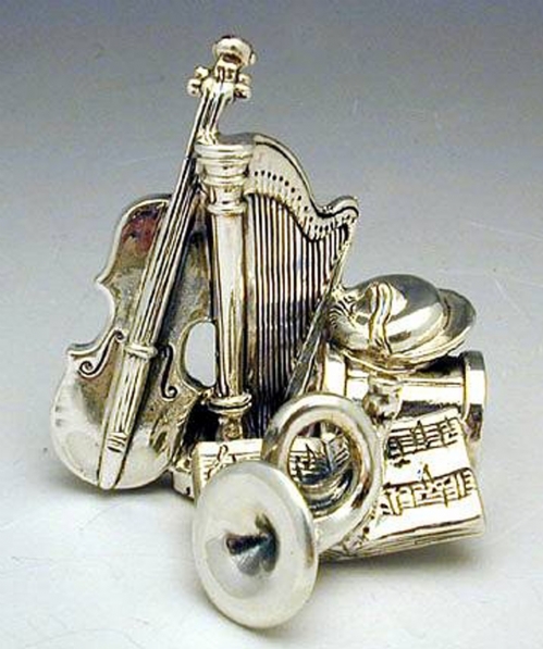 Sterling Silver Band Instruments Miniature 